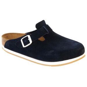 Birkenstock Boston Dark Blue Size 35, US Women's 4, Men's Narrow Fit Soft Footbe